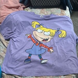 Purple Kids Cartoon Character T-Shirt